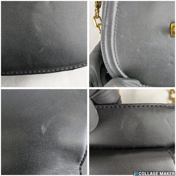 CHARLES & KEITH Horse Shoe Top Handle Bag Black Shoulder Bag - Picture 12 of 14